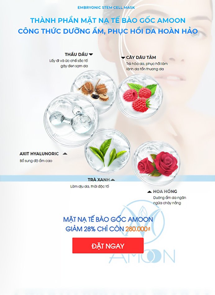 Mặt Nạ Tế Bào Gốc Tươi (New) – Embryonic Stem Cell Mask Amoon